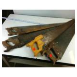 Lot of (4) Saws (Vintage - usable, but mostly for display)