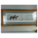 Sally Murray "Trio" Signed Limited Edition Panoramic Framed Horse Print