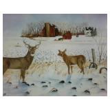 Julie Schafer "No Cover" Signed Limited Edition Framed Winter Landscape Print