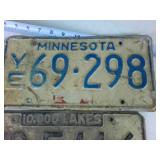 Four embossed Minnesota License Plates "Urban" (Rare plate)