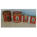 Vintage Advertising Tobacco Tins Collection - Velvet & Prince Albert (4 Tins)