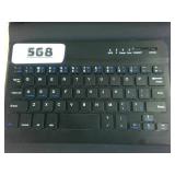 Portable work station with screen and QWERTY keyboard