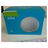 Amazon Echo Dot (4th Generation) Spherical Smart Speaker - Glacier White with Adapter