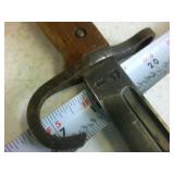 WWII Imperial Japanese Arisaka Type 30 Bayonet with Scabbard & Leather Frog (Rare)