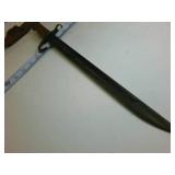 WWII Imperial Japanese Arisaka Type 30 Bayonet with Scabbard & Leather Frog (Rare)