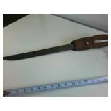 WWII Imperial Japanese Arisaka Type 30 Bayonet with Scabbard & Leather Frog (Rare)