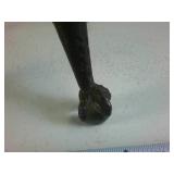 Antique Adjustable Stool made of hardwood with clawfeet