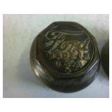 Antique Ford Model T Hub Grease Caps - Stamped "Made in USA" (Pair)