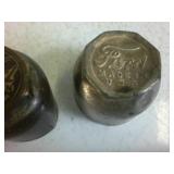 Antique Ford Model T Hub Grease Caps - Stamped "Made in USA" (Pair)