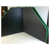 Folding Octagonal Poker & Card Table Top Mat with Integrated Cup Holders