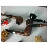MEGA-LOT of Tobacco Pipes!  Multiple Vintage Varieties of hardwood and corn cob and accessories!
