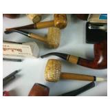MEGA-LOT of Tobacco Pipes!  Multiple Vintage Varieties of hardwood and corn cob and accessories!