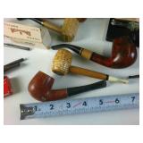 MEGA-LOT of Tobacco Pipes!  Multiple Vintage Varieties of hardwood and corn cob and accessories!