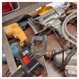 TOOLS MEGA LOT!  Power tools, hand tools, garden tools, tool box, vintage iron, welding gloves, pipe cutters, wrenches, more!
