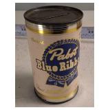Vintage Pabst Blue Ribbon Lithographed Tin Coin Piggy Bank