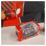 Dale Earnhardt Jr. Mixed Lot:  Huge Flag, Flag Banner Finish flags, and 2 model cars