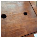Wooden frame for holding foot pedals for a band