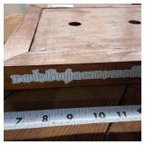 Wooden frame for holding foot pedals for a band