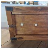 Wooden frame for holding foot pedals for a band