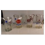 Vintage Set of (4) Gallon sized glass pitchers  Michelob Schlitz Schmidt