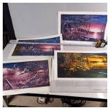 Collection of Jim Hansel Prints Sundown, Wake up Call and more! (4 total) Beauty of USA!