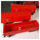 Vintage Railroad Cars (O gauge) Girard Depot and cars including an amazing Lionel 027 Engine