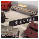 Vintage Railroad Cars (O gauge) Girard Depot and cars including an amazing Lionel 027 Engine