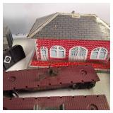 Vintage Railroad Cars (O gauge) Girard Depot and cars including an amazing Lionel 027 Engine