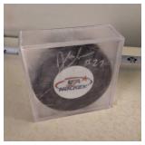 Two Autographed Hockey Pucks  2020 Darby Hendrickson & Nick Bingstad