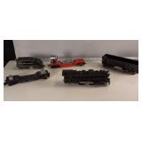 Vintage Railroad Cars WECX New York Central Lehigh Valley and Metal engine (5 total) O Gauge.