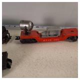 Vintage Railroad Cars WECX New York Central Lehigh Valley and Metal engine (5 total) O Gauge.