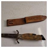 Vintage Deer foot handled knife with case  Made in Austria