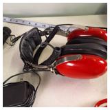 Race track Headphones and two way radio  including Daytona 500 Pass Carriers