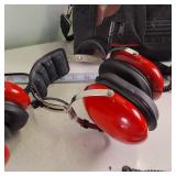 Race track Headphones and two way radio  including Daytona 500 Pass Carriers
