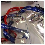 Race track Headphones and two way radio  including Daytona 500 Pass Carriers