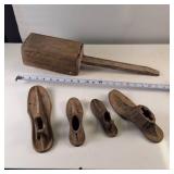 Antique Wood Hammer and Cobbler