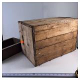 Two Unique Vintage Wooden Boxes (without tops)