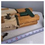 Vintage Folding Wood and Canvas camping cot