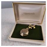 Vintage Victorian Enamel pocketwatch locket - 4 photos - hidden compartment - Antique Fleur de lis Brooch