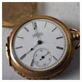 Gold Filled Vintage Hunting Case Pocket Watch - Roman Numeral Dial