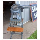 Antique Johnson Commercial Coin Sorter & Counter Machine on Industrial Stand