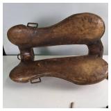 Unique Vintage Leather Saddle with hackamore and rusty shoe