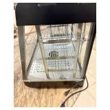 Food display warmer with adjustable temp and lighting