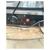 Food display warmer with adjustable temp and lighting
