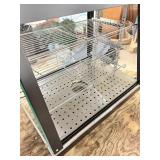 Food display warmer with adjustable temp and lighting