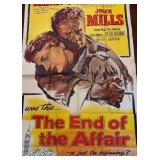 Vintage The End of the Affair Two Panel Unframed Poster Print