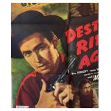 Vintage Destry Rides Again Unframed Poster Starring Marlene Dietrich & James Stewart