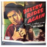 Vintage Destry Rides Again Unframed Poster Starring Marlene Dietrich & James Stewart