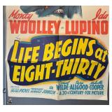 Vintage Life Begins at Eight-Thirty Unframed Poster - Monty Woolley & Ida Lupino