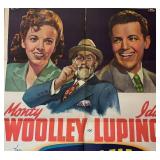 Vintage Life Begins at Eight-Thirty Unframed Poster - Monty Woolley & Ida Lupino
